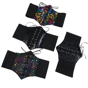 <span class=keywords><strong>Ceinture</strong></span> corset papillon à lacets Ceintures attachées extensibles <span class=keywords><strong>Ceinture</strong></span> <span class=keywords><strong>large</strong></span> élastique pour robe d'Halloween <span class=keywords><strong>Ceinture</strong></span> cintrée pour femmes - Product Image 4