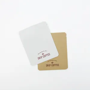 Sacchetto di imballaggio per bustine di tè e caffè con servizio singolo stampato personalizzato sacchetto filtro per caffè a goccia portatile appeso all'orecchio imballaggio esterno
