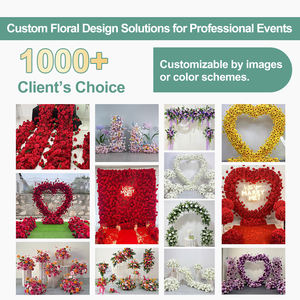 Pannelli Murali Floreali 3D con <span class=keywords><strong>Rose</strong></span> Bianche Artificiali per Sfondo Matrimonio Compleanno Evento Decorazione Scena Commerciale - Product Image 6