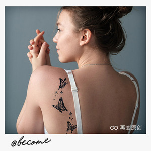 Shxin สติ๊กเกอร์รอยสักชั่วคราวของผู้หญิงกันน้ำ<span class=keywords><strong>ลาย</strong></span> Hena Animal ดีไซน์แบบติดทนนาน2สัปดาห์ลาย<span class=keywords><strong>ผีเสื้อ</strong></span>ร้อน - Product Image 2