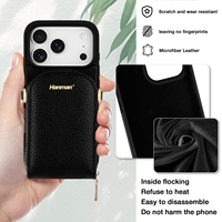 Étui de téléphone portable en cuir personnalisé, étanche, avec porte-cartes, portefeuille magnétique anti-skimming, idéal pour un usage quotidien pour iPhone 15