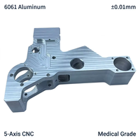 Pièces robotiques personnalisées pour équipement médical : Cadre structurel en aluminium 6061 usiné CNC 5 axes, précision ±0,01 mm, pour imagerie chirurgicale (OEM)
