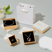 Boîtes à bijoux rectangulaires de luxe OURUIKE en stock, avec couvercles rabattables, étuis de rangement premium à tiroir coulissant pour bracelets en carton