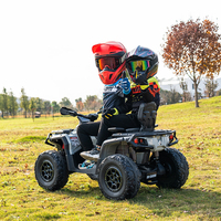 Quad électrique pour enfants Can-Am Outlander 24V sous licence, 4 roues pour tout-petits, voiture électrique pour enfants Bombardier, 2 places, crochet de remorquage - Noir