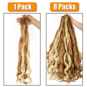 75 gram 22-inch Yaki lụa lượn sóng hộp Bím Tóc tổng hợp pháp xoắn ốc sâu Curl Tóc mở rộng chất lượng cao tổng hợp bện tóc - Product Image 5
