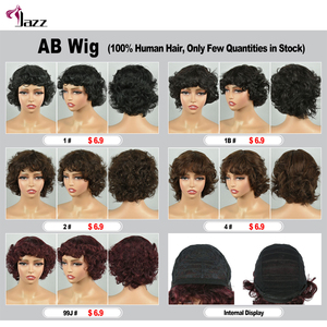 วิกผมแท้แบบสั้นหยิก โปรโมชั่นโรงงาน มีหลายสีในสต็อก - Product Image 5