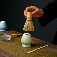 Support en céramique émaillée multicolore pour fouet à matcha, support de forme de fouet en bambou pour séchage et présentation en magasin de thé, fourniture de détail