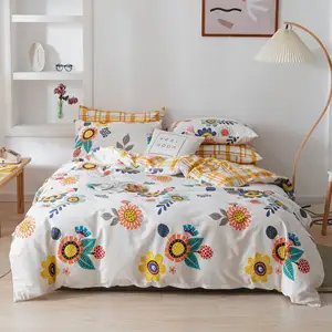 Hoa Cô Gái Duvet Cover Thiết Vườn Hoa In Bedding Sets Trọng Lượng Nhẹ Bông Hoa Comforter Bìa Cho Trẻ Em Thiếu Niên Phụ Nữ