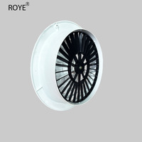 Diffuseur d'air rond en plastique à persiennes pour sortie de climatiseur central, installation murale facile pour sites sportifs et supermarchés