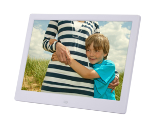 Fabrik Großhandel <span class=keywords><strong>Motion</strong></span> sensor 12 zoll Hängen TV Digital Foto Rahmen mit Power Adapter Wand Montage Stehen - Product Image 2