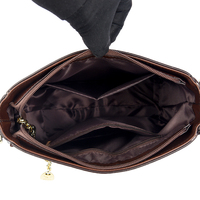 Sac fourre-tout pour femme en similicuir, à porter à l'épaule ou en bandoulière, avec une seule sangle, doublure en polyester, mode décontractée, pour le bureau ou l'école