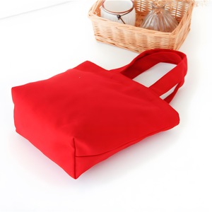 <b>Canvas</b> <b>Tote</b> Bag 23cm X 21cm X 10cm Solid Color Minimalist Style Women's Handbag For Makeup Storage Student Lunch Carrier - Product Image 2