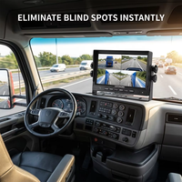 Monitor AHD de 7 Pulgadas con Pantalla Cuádruple de 1080P y 4 Canales para Sistema de Cámara de Visión Trasera de Camiones, Autobuses y Autocaravanas