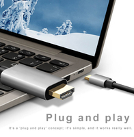 Câble USB-C universel haute qualité 2.0, 4K 1080P 30Hz, connecteurs plaqués or, gaine en PVC, blindage tressé pour ordinateur et HDTV