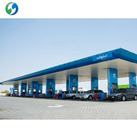 Cubierta de Acero para Gasolinera, Resistente a la Intemperie, Sistema de Techo Prefabricado, Solución de Estructura Personalizada