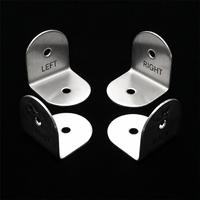 Support d'angle en acier inoxydable TEBAK en forme de L, à 90 degrés, pour cloison de toilettes publiques, usage commercial