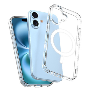 Nuovo popolare scatola custodia confezione Wireless ricarica magnetica chiara <span class=keywords><strong>Cover</strong></span> del telefono antiurto per <span class=keywords><strong>iphone</strong></span> 17 16 15 14 13 12 caso paraurti - Product Image 6