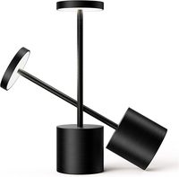 Lampe de table LED sans fil Batterie rechargeable 3 modes d'éclairage Lumière à intensité variable Lampes de bureau en fer portables pour restaurant moderne