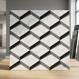 Azulejos de pared y suelo 3D de cerámica esmaltada Interior de 400x400mm, azulejos de cerámica Digital de 40x40 cm para Material de construcción de edificios - Product Image 1