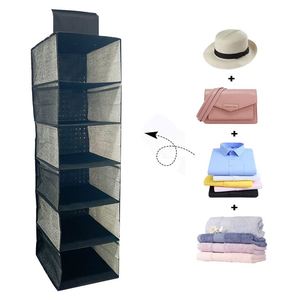 Organizador de Ropa Interior y Calcetines Portátil de Doble Cara con Colgador Metálico, Ahorra Espacio, Ecológico, Bolsa para Ropa de 40x80cm - Product Image 4