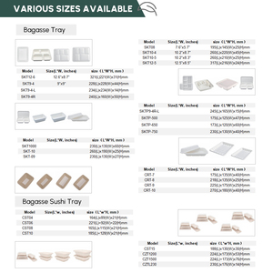 صينية طعام مدرسية متينة بـ 6 أقسام، صديقة للبيئة، مصنوعة من ألياف قصب السكر، قابلة للتحلل بنسبة 100%، مصنوعة من الباجاس. - Product Image 3
