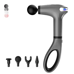 HB-005 Pistola de massagem facial de tecido profundo com alça estendida, produtos coloridos para massageadores com tela de toque