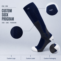 Chaussettes de compression tricotées sur mesure avec soutien ciblé du mollet et du pied pour l'entraînement, les voyages et le travail