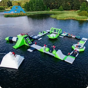 A maior plataforma aquática esportiva tuv, parque aquático, brinquedo flutuante para criança e adulto, deslizamento inflável