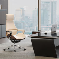 Chaises de bureau en cuir à dossier haut, confortables, luxueuses, en PU, pivotantes, pour invités, directeurs, PDG, chaises de direction