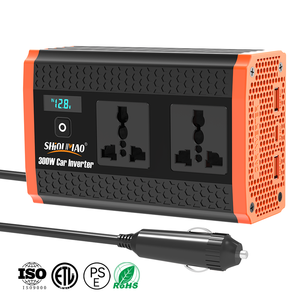 Inverter di Potenza per Auto 300W Convertitore Portatile 12V 220V Onda Sinusoidale Modificata Doppia Presa Universale per Viaggi su Strada Campeggio - Product Image 1