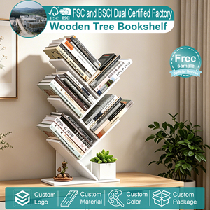 Estantería para Libros en Forma de Árbol, <span class=keywords><strong>Blanca</strong></span>, de Madera, para Hogar u Oficina, Moderna, de Pie, con Estantes de Exhibición, Organizador de Libros - Product Image 1