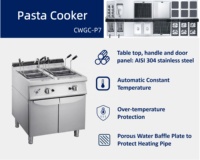 Cuisinière à gaz commerciale pour ramen, nouilles et pâtes avec quatre paniers