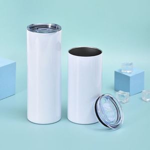 Vaso térmico delgado de 20 oz, aislado al vacío, resistente a caídas, para sublimación, blanco, para regalo de coche, con logotipo personalizado, para envío transfronterizo - Product Image 3