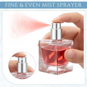 Botella de Vidrio Vacía Recargable de 30 ml, Plana y Cuadrada, con Pulverizador de Niebla Fina, para Viajes, Envase de Fragancia Vintage - Product Image 4