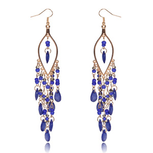 Boucles d'oreilles pendantes en alliage plaqué bronze antique avec cristaux et strass, style bohème, bijoux de mode pour femme, idéales pour les soirées - Product Image 5