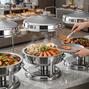 Scaldavivande Digitale Intelligente in Acciaio Inox per Hotel di Lusso, Ristoranti e Feste, con Spegnimento Automatico di Sicurezza - Product Image 4