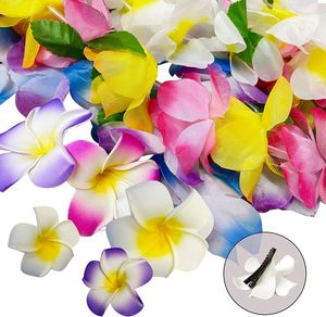 Hawaiian Leis กิ๊บติดผมที่คาดผมและสายรัดข้อมือชุดปาร์ตี้ฮาวาย - Product Image 4