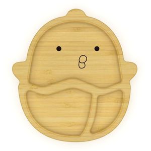 Set de Alimentación para Bebés, Plato de Silicona con Diseño de Animales de Bambú, Tazón con Succión y Babero, Fácil de Limpiar, Plato de Bambú con Diseño de Animales - Product Image 6