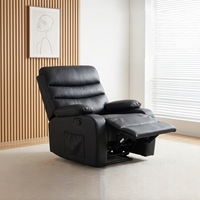 Fauteuil inclinable moderne individuel avec fonction pivotante, balancelle et massage, fauteuil de salon inclinable manuel avec repose-pieds extensible