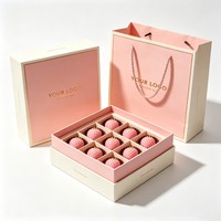 Boîte cadeau de luxe vide personnalisée pour chocolats, avec couvercle et base, et insert compartimenté pour biscuits et desserts – Vente en gros
