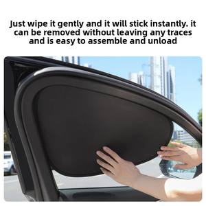 Parasol de <span class=keywords><strong>vinilo</strong></span> para ventana lateral de coche, película electrostática adhesiva, aislamiento térmico, cortina de protección solar - Product Image 4