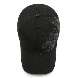 Chinese Style Dragon Print Baseball Cap Quick Dry Mesh Sun Protection Unisex Outdoor Hat - Product Image 4