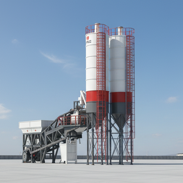 HZS75 Mobile Small Cement Plant Concrete Batching Plant for Sale