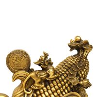 Sculpture décorative en cuivre, symbole renard, grand maïs de la récolte, pour la maison, attirant la prospérité, cadeau d'anniversaire, style chinois