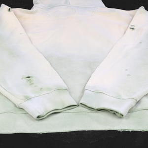 Vente en gros de sweats à capuche vintage pour hommes, déchirés, personnalisés, à fermeture éclair, double couche, streetwear, effet usé - Product Image 3