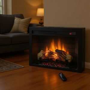 Chimenea Eléctrica Empotrable de Pared de 28 Pulgadas con Llamas Multicolores, Control Remoto, Protección contra Sobrecalentamiento, Salida de Calor de 1500W - Product Image 2