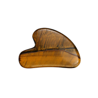 Oeil de tigre naturel Gua Sha Set avec rouleau de jade-Outils de massage du visage en gros, livraison rapide