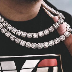 Cz 5A Cubic Zirconia Cluster para cadena de tenis para hombres Iced Out Bling collar pulsera conjunto para boda o regalo - Product Image 5