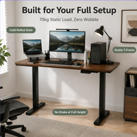 Bureau électrique assis-debout 120x60cm avec contrôleur numérique et 3 préréglages de mémoire pour bureau à domicile