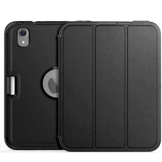 Anti-drop PU Leather TPU Smart  Folio Tablet Cover for iPad Mini 6 Mini 7 8.3" Rugged Pencil Holder Magnetic Flip Case
